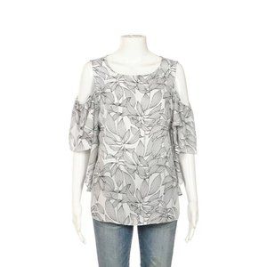 Worthington Cold Shoulder Blouse Large